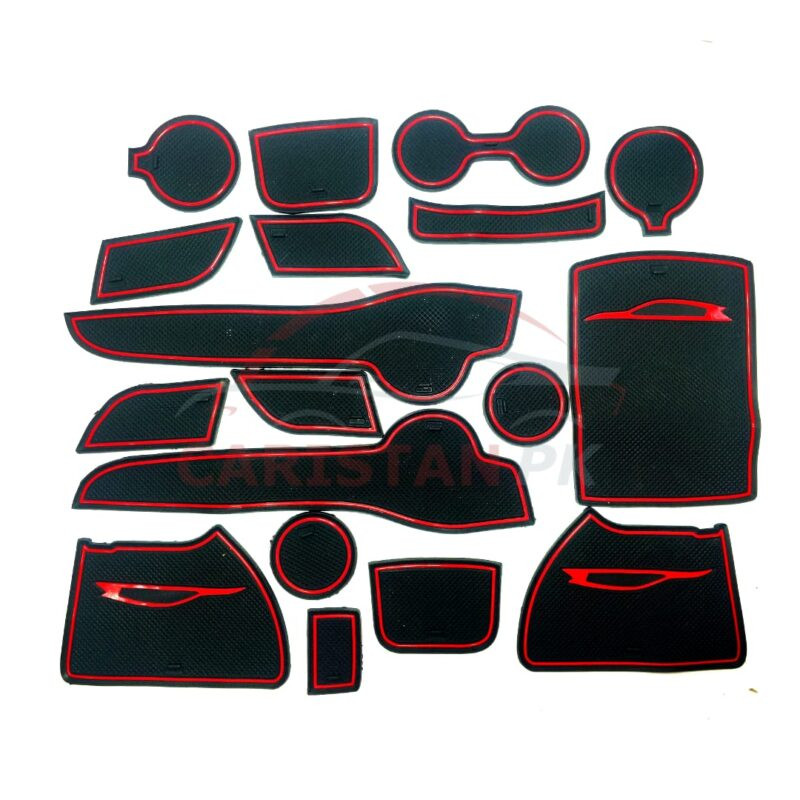KIA Sportage Non Slip Interior Protection Mats Red KIA Sportage Non Slip Interior Protection Mats Red