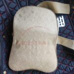 Premium Long Design Neck Rest Pillow Beige Stitch 1