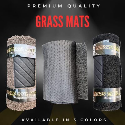 Universal Car Grass Mats Roll Available In Brown, Black Or Grey Color