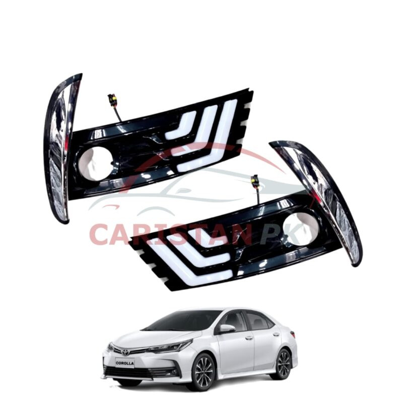 Toyota Corolla Face Lift Lexus Style Fog Lamp Light DRL Cover 2017-21 Toyota Corolla Face Lift Lexus Style Fog Lamp Light DRL Cover 2017-21