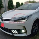 Toyota Corolla Mustang Style Fog Lamp Light DRL Cover Chrome 2017-21 2 Toyota Corolla Mustang Style Fog Lamp Light DRL Cover Chrome 2017-21 2