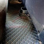 Toyota Vitz 7D Floor Mats Black With Beige Stitch 2011-16 Model 4