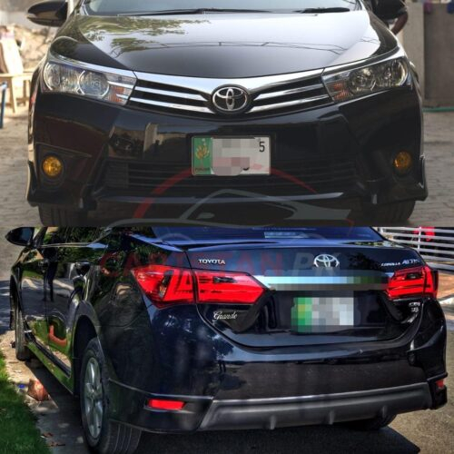 Unpainted Toyota Corolla ABS Plastic Simple Style Body Kit 7 Pcs