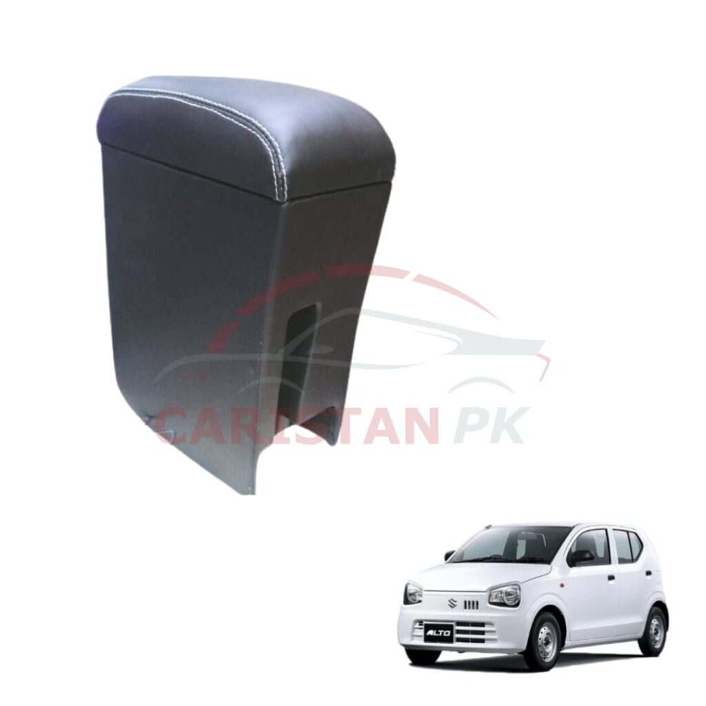 Suzuki Alto Custom Fit Car Wooden Armrest Matt Black White 2017-24