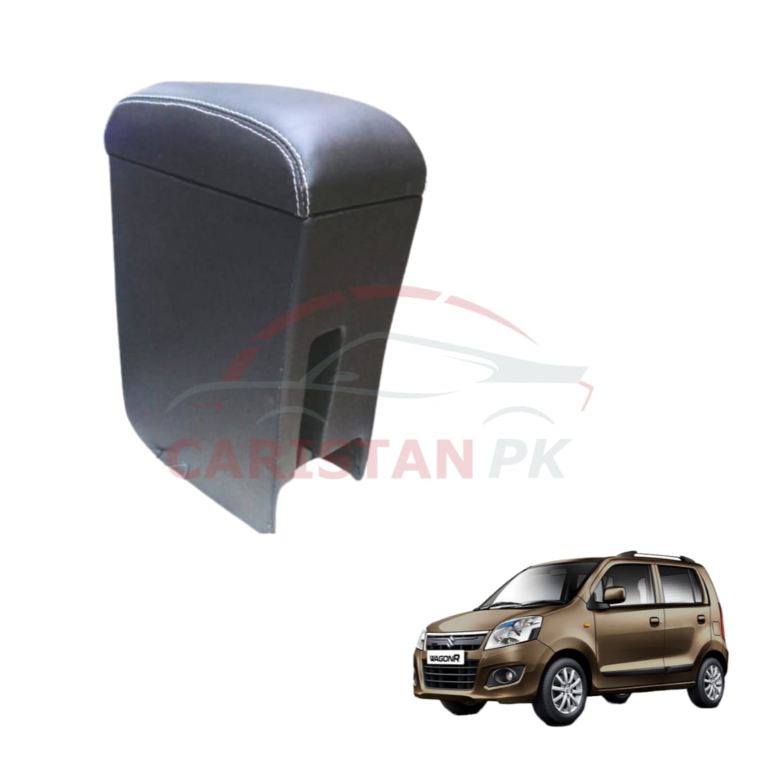 Suzuki Wagon R Pakistan Variant Custom Fit Car Wooden Armrest Matt Black White