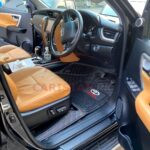 Toyota Fortuner Premium 9D Floor Mats Black With Orange Stitch 2016-25