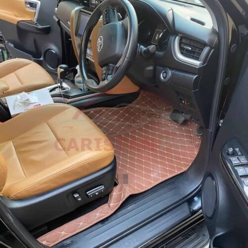 Toyota Fortuner 7D Floor Mats Brown 4 Piece Set 2016-25