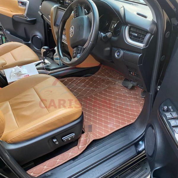 Toyota Fortuner 7D Floor Mats Brown 4 Piece Set 2016-25