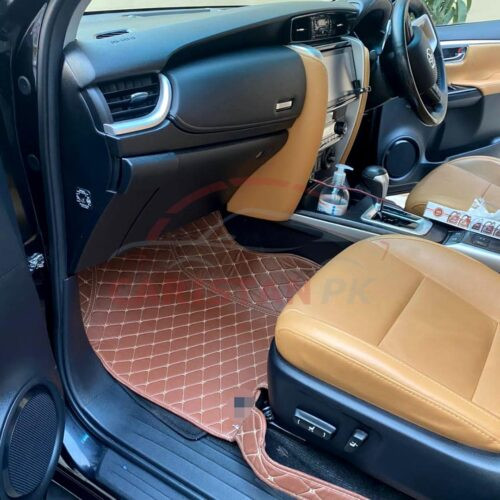 Toyota Fortuner 7D Floor Mats Brown 4 Piece Set 2016-25 1