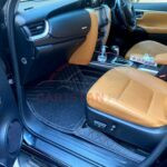 Toyota Fortuner Premium 9D Floor Mats Black With Orange Stitch 2016-25 1
