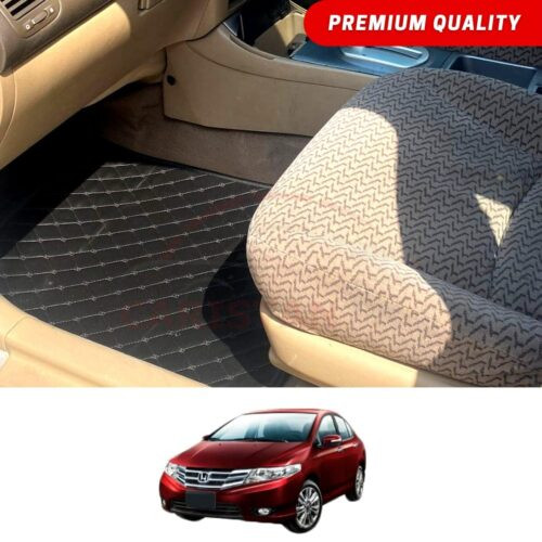 Honda City Flat Style 7D Floor Mats Black 2009-21