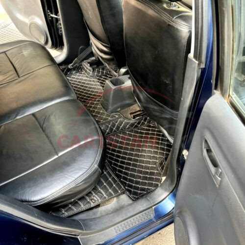 Suzuki Swift 7D Premium Floor Mats Black With Beige Stitch 2007-21 Model 3