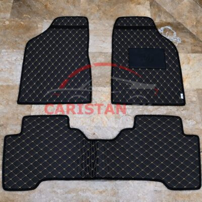 Changan Alsvin Flat Style 7D Floor Mats Black With Red Stitch 2