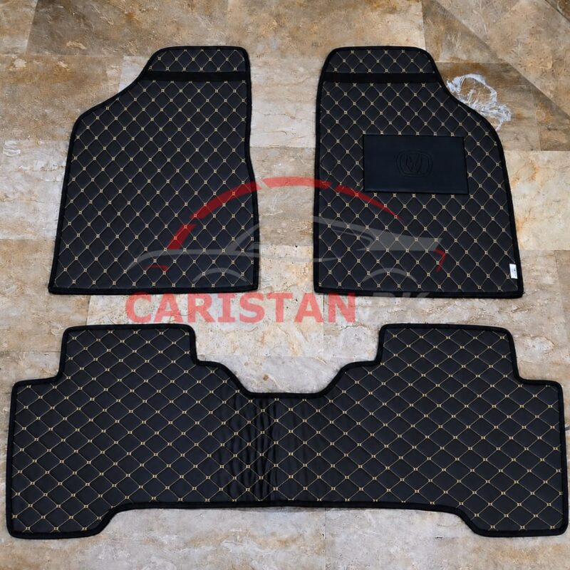 Changan Alsvin Flat Style 7D Floor Mats Black With Red Stitch 2