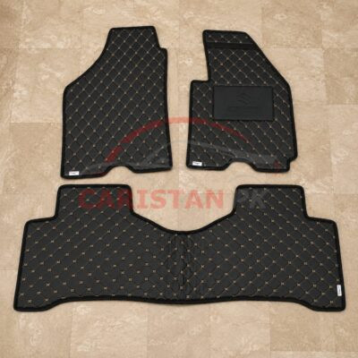 Suzuki Swift Flat Style 7D Floor Mats Black With Beige Stitch 2022 Model & Onwards 2