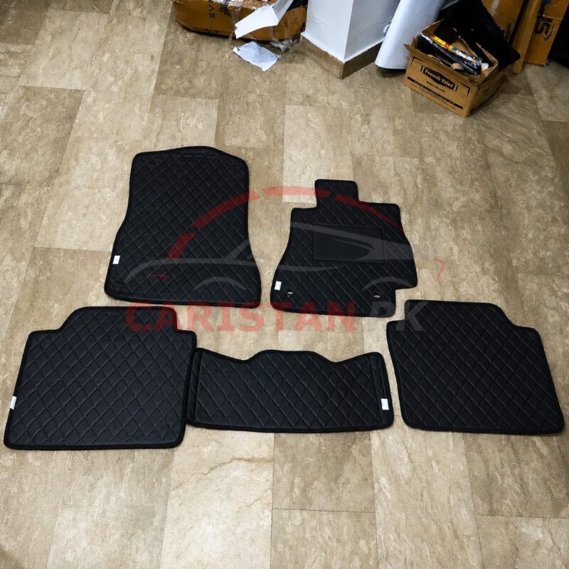 Toyota Mark X Flat Style 7D Floor Mats Black 2004-10 2