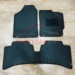 Toyota Aqua Flat Style 7D Floor Mats Beige Stitch 2017-22 3