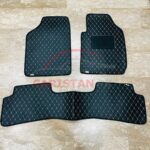 Toyota Corolla Flat Style 7D Floor Mats Black With Beige Stitch 2009-10 2 Toyota Corolla Flat Style 7D Floor Mats Black With Beige Stitch 2009-10 2