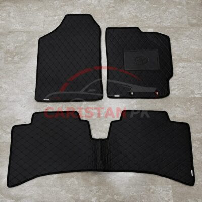 Toyota Aqua Flat Style 7D Floor Mats Black 2017-22 2