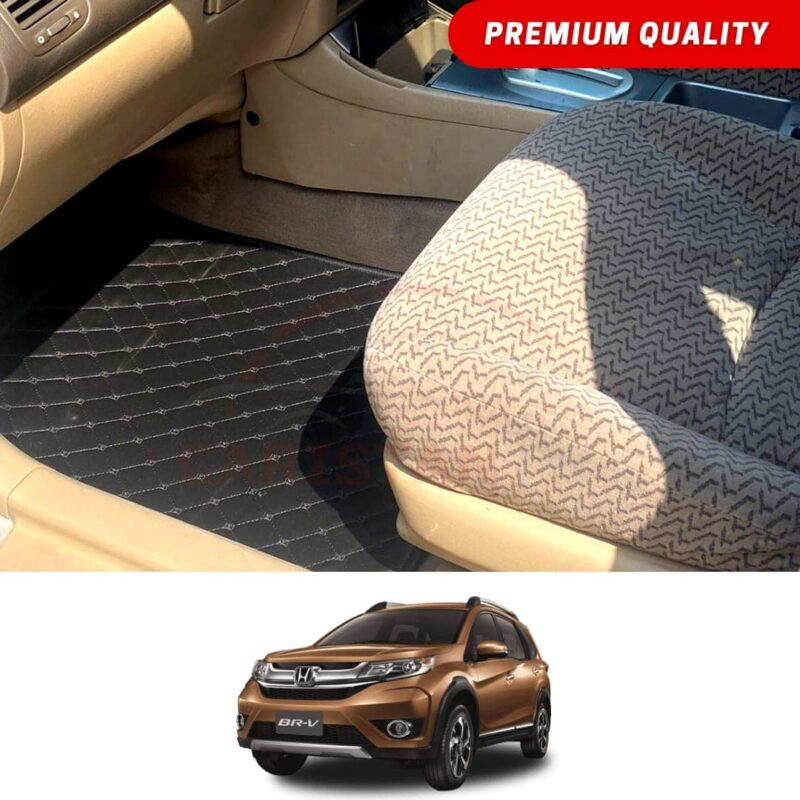 Honda BRV Flat Style 7D Floor Mats Black Honda BRV Flat Style 7D Floor Mats Black