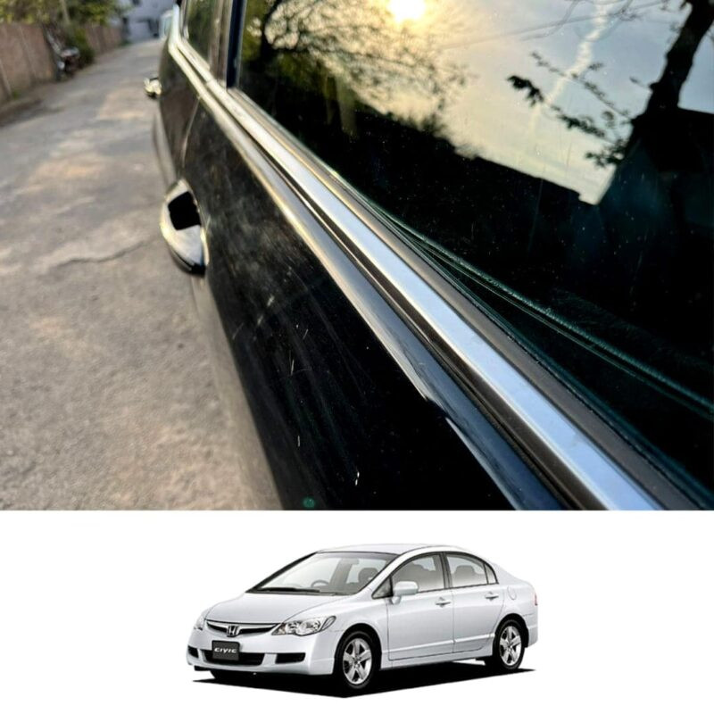 Honda Civic Reborn Window Chrome Weather Strip Honda Civic Reborn Window Chrome Weather Strip
