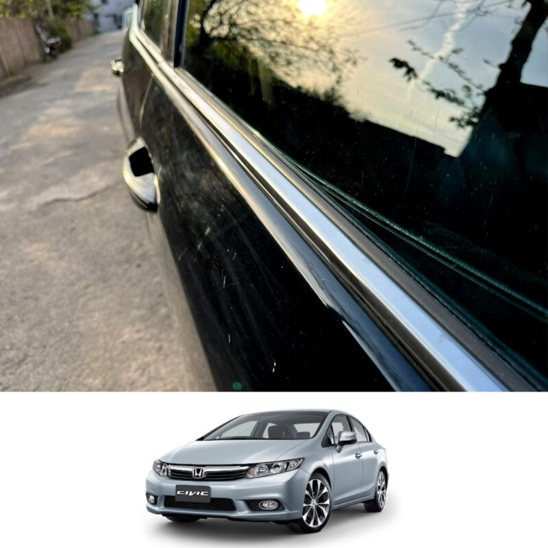 Honda Civic Window Chrome Weather Strip 2012-15 Honda Civic Window Chrome Weather Strip 2012-15