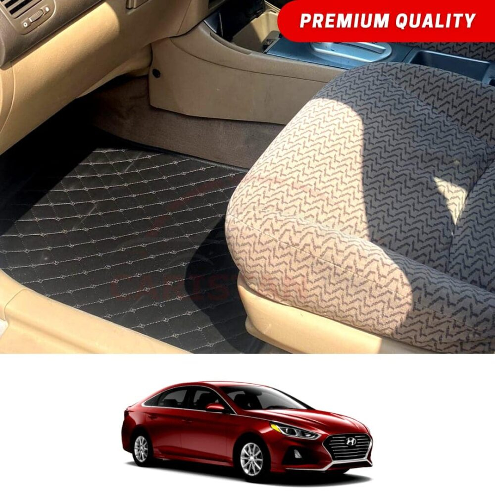 Hyundai Elantra Flat Style 7D Floor Mats Black Hyundai Elantra Flat Style 7D Floor Mats Black
