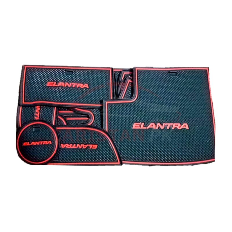 Hyundai Elantra Non Slip Interior Protection Mats Red Hyundai Elantra Non Slip Interior Protection Mats Red