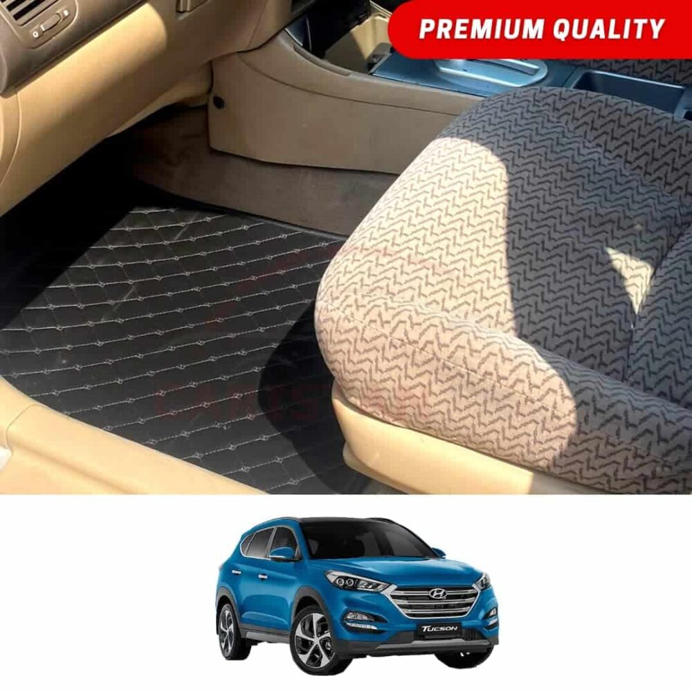 Hyundai Tucson Flat Style 7D Floor Mats Black