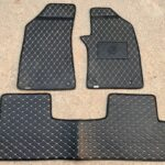 MG ZS Flat Style 7D Floor Mats Black With Beige Stitch 1