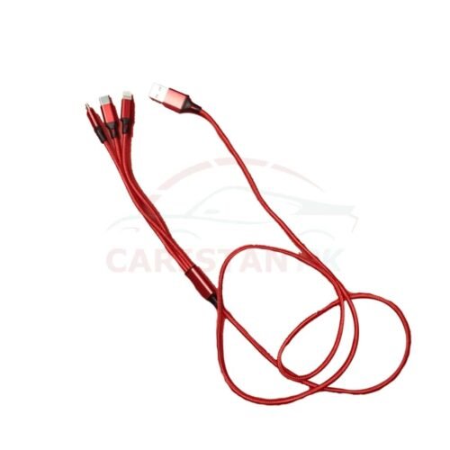 Premium 3 in 1 Data Cable Red