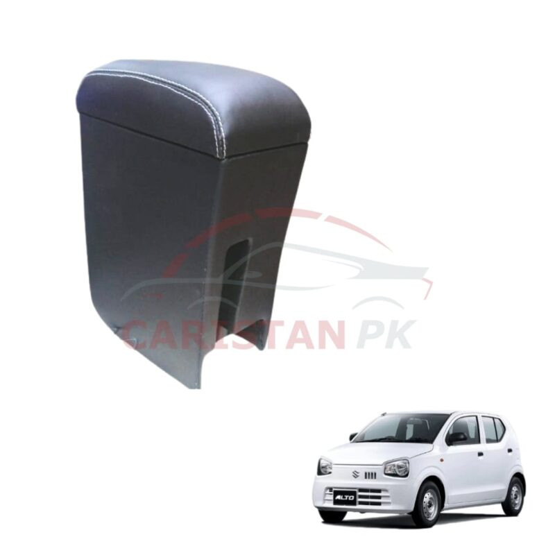 Suzuki Alto Custom Fit Car Wooden Armrest Matt Black White 2017-26