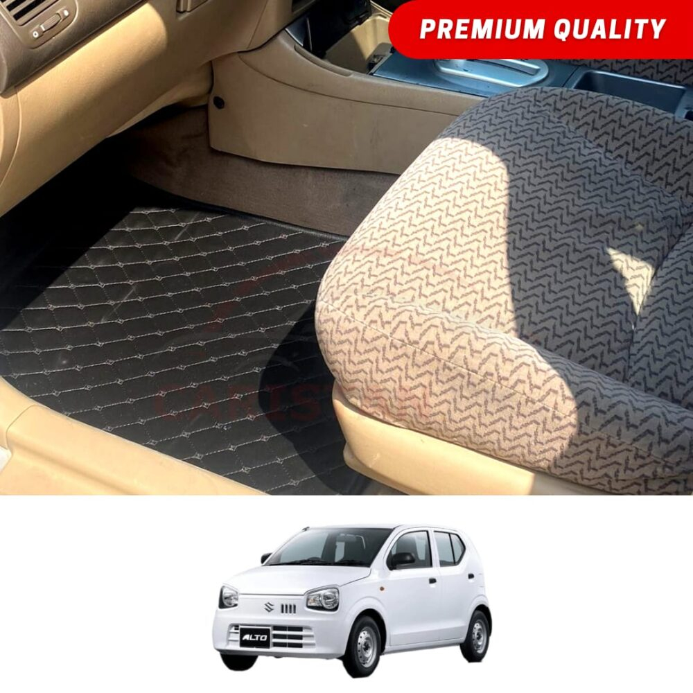 Suzuki Alto Flat Style 7D Floor Mats Black 2017-26 Suzuki Alto Flat Style 7D Floor Mats Black 2017-26