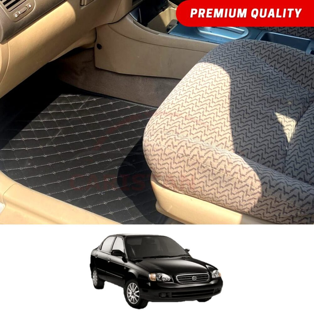 Suzuki Baleno Flat Style 7D Floor Mats Black