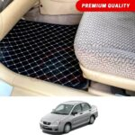 Suzuki Liana Flat Style 7D Floor Mats Black With Beige Stitch