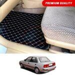 Suzuki Margalla Flat Style 7D Floor Mats Black With Beige Stitch