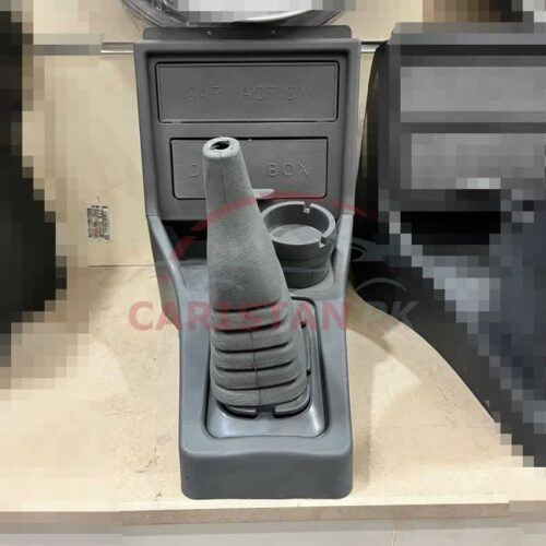Suzuki Mehran Grey Console Box With Carbon Fiber Cup Holder 1