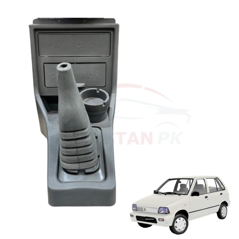 Suzuki Mehran Grey Console Box With Carbon Fiber Cup Holder Suzuki Mehran Grey Console Box With Carbon Fiber Cup Holder