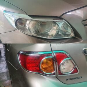 Toyota Corolla Headlight Backlight Chrome Cover 2009-10