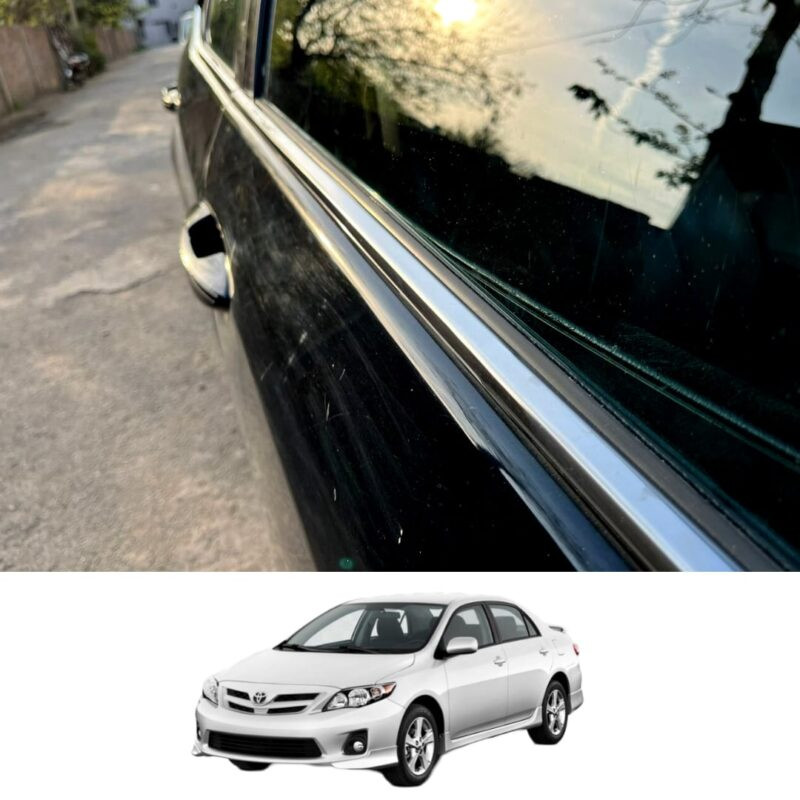 Toyota Corolla Window Chrome Weather Strip 2011-13 Toyota Corolla Window Chrome Weather Strip 2011-13