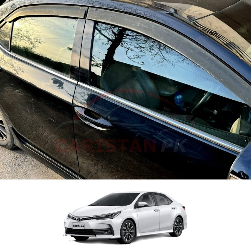 Toyota Corolla Window Chrome Weather Strip 2017-26 Toyota Corolla Window Chrome Weather Strip 2017-26