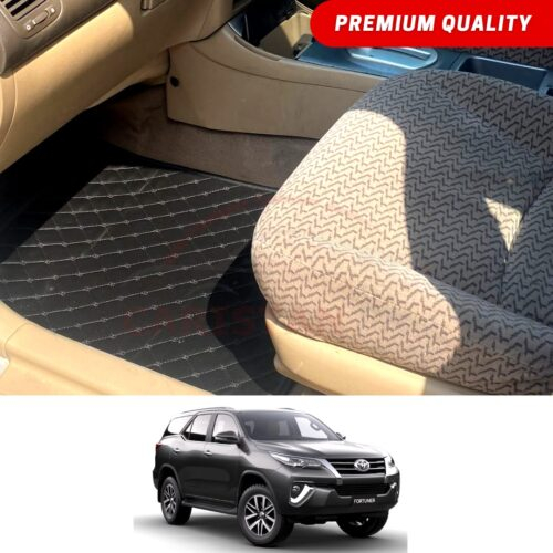 Toyota Fortuner Flat Style 7D Floor Mats Black 2016-25