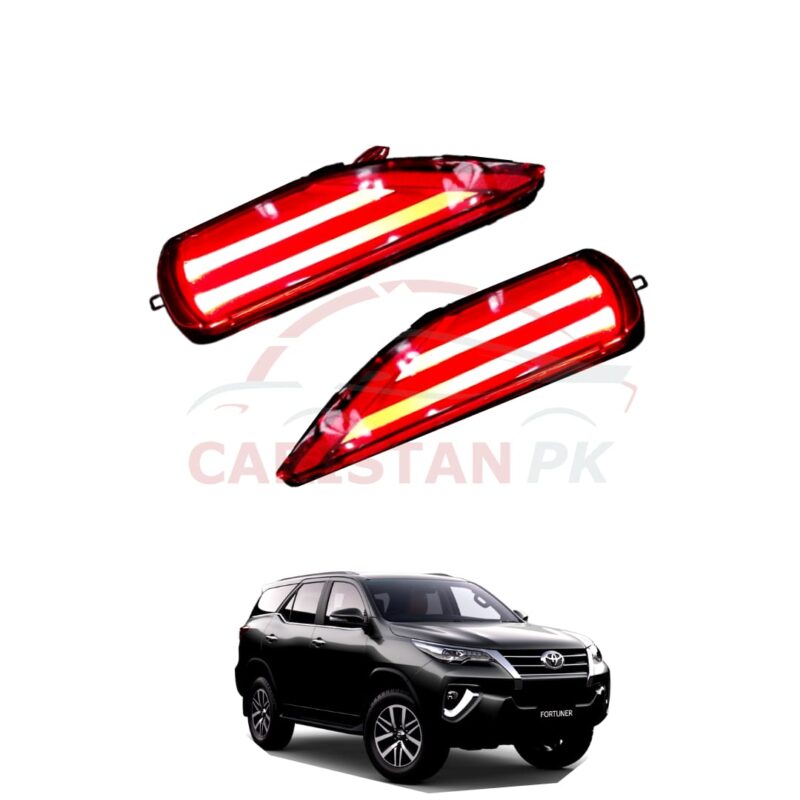 Toyota Fortuner Lava Style Rear Bumper Reflector Lamp 2016-22 Model Toyota Fortuner Lava Style Rear Bumper Reflector Lamp 2016-22 Model