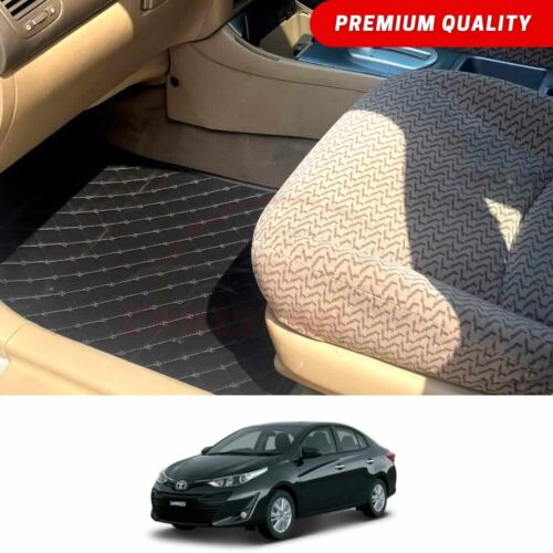 Toyota Yaris Flat Style 7D Floor Mats Black