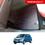 Suzuki Cultus Flat Style 7D Floor Mats Black With Red Stitch 2017-24
