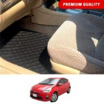 Toyota Aqua Flat Style 7D Floor Mats Black 2011-16