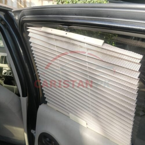 Retractable Screen Curtain Beige 2 Piece