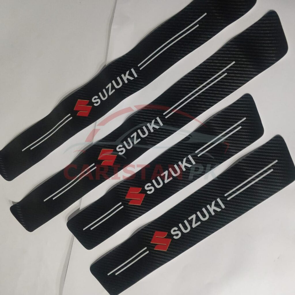 Suzuki Carbon Fiber Design Sill Plate 3D Sticker 1