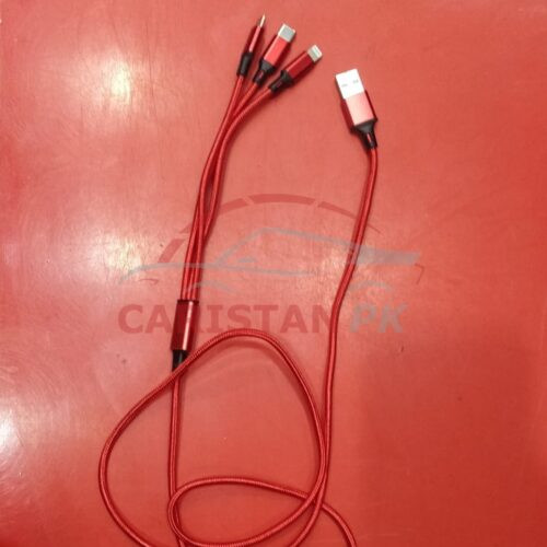 Premium 3 in 1 Data Cable Red 1