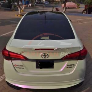 Unpainted ABS Plastic Toyota Yaris Sports Style Spoiler With LED Light 2